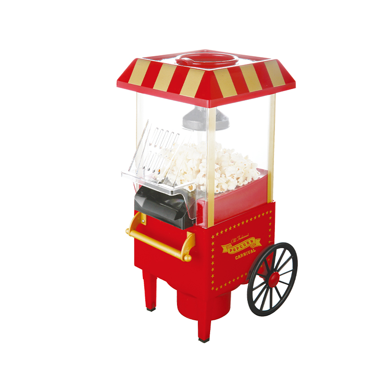 BJX-B009 Vintage maszyna do popcornu na gorące powietrze z kółkami